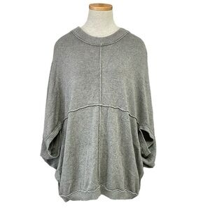 Laurie B. Sweater Women's S Small Beige Dolman Sleeve Exposed Seam Cashmere